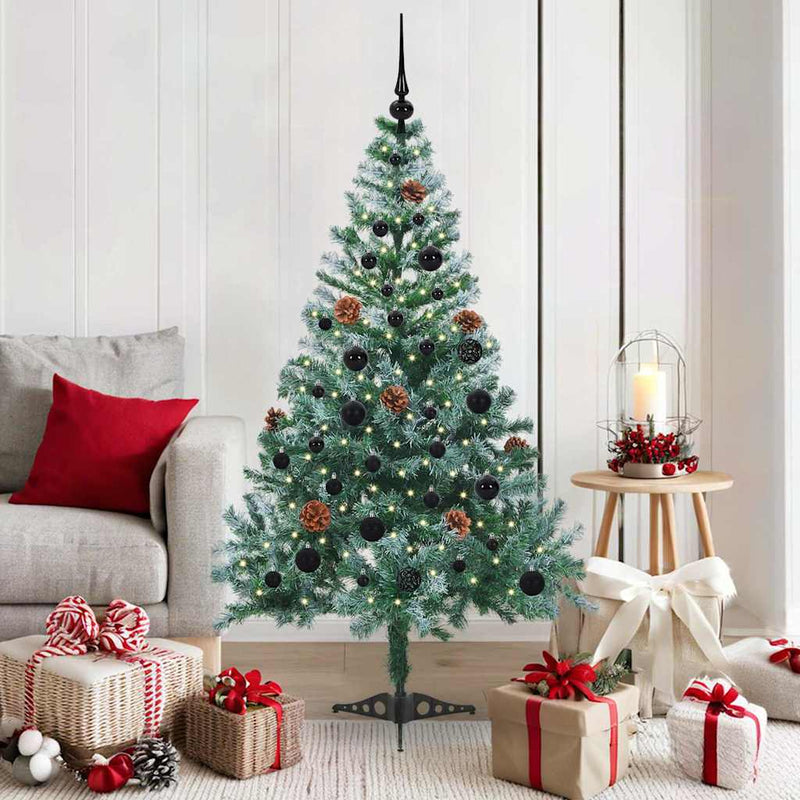 Vidaxl kunstkerstboom met 150 led groen 150 cm pvc en staal