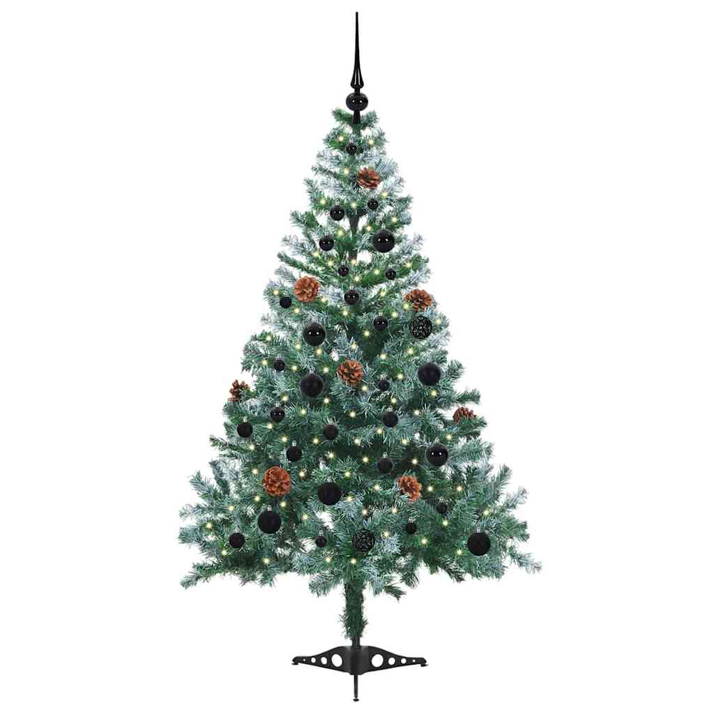 Vidaxl kunstkerstboom met 150 led groen 150 cm pvc en staal