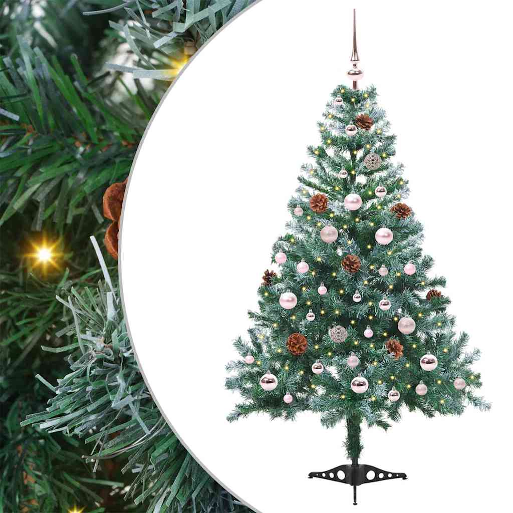 Albero di Natale artificiale Vidaxx con 150 LED verdi, 150 cm in PVC e acciaio