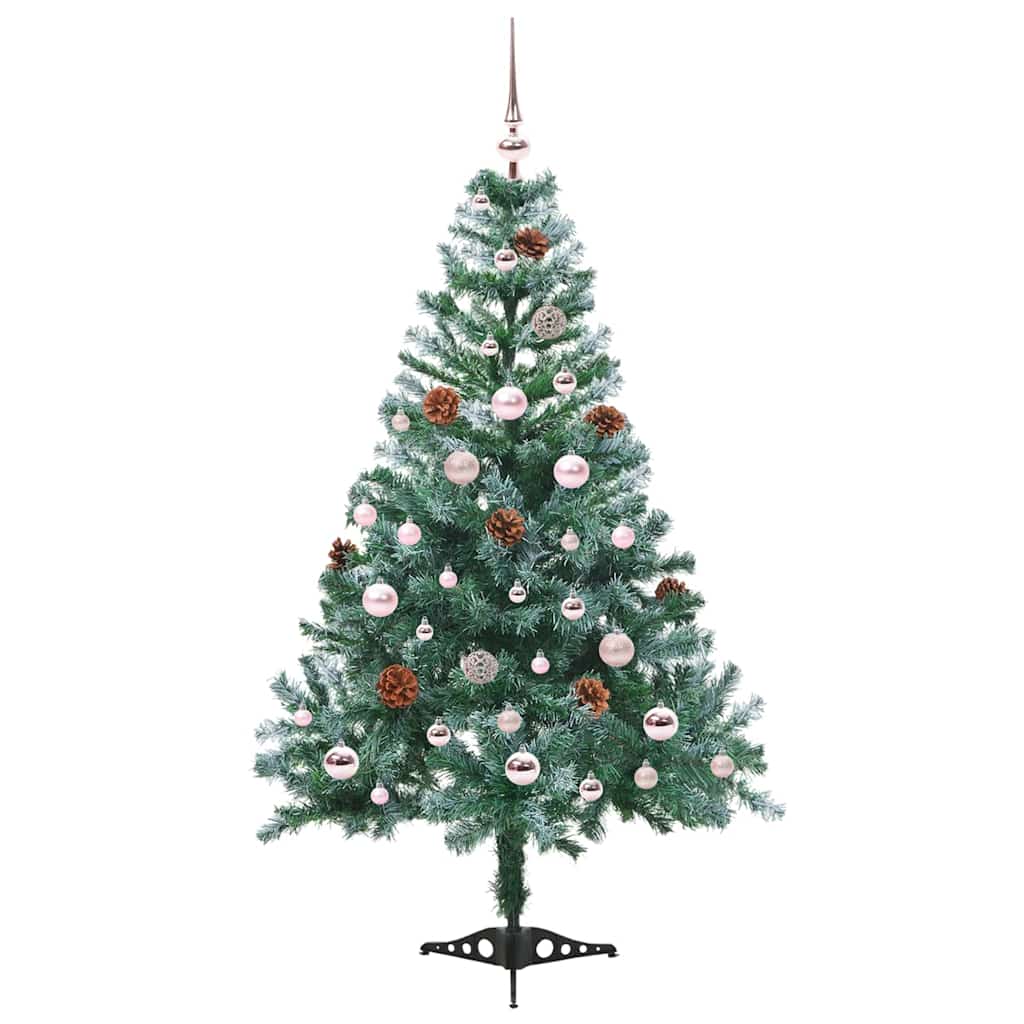Albero di Natale artificiale Vidaxx con 150 LED verdi, 150 cm in PVC e acciaio