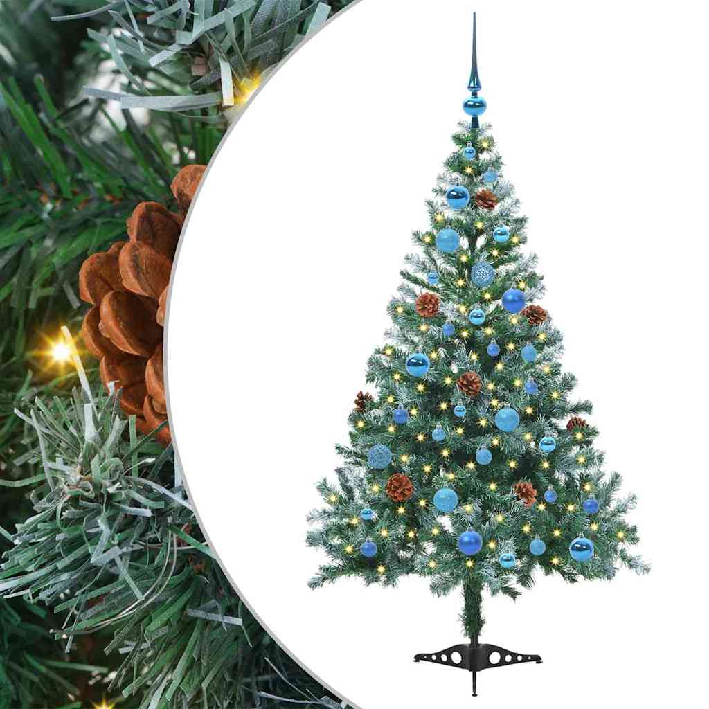 Albero di Natale artificiale Vidaxx con 150 LED verdi, 150 cm in PVC e acciaio