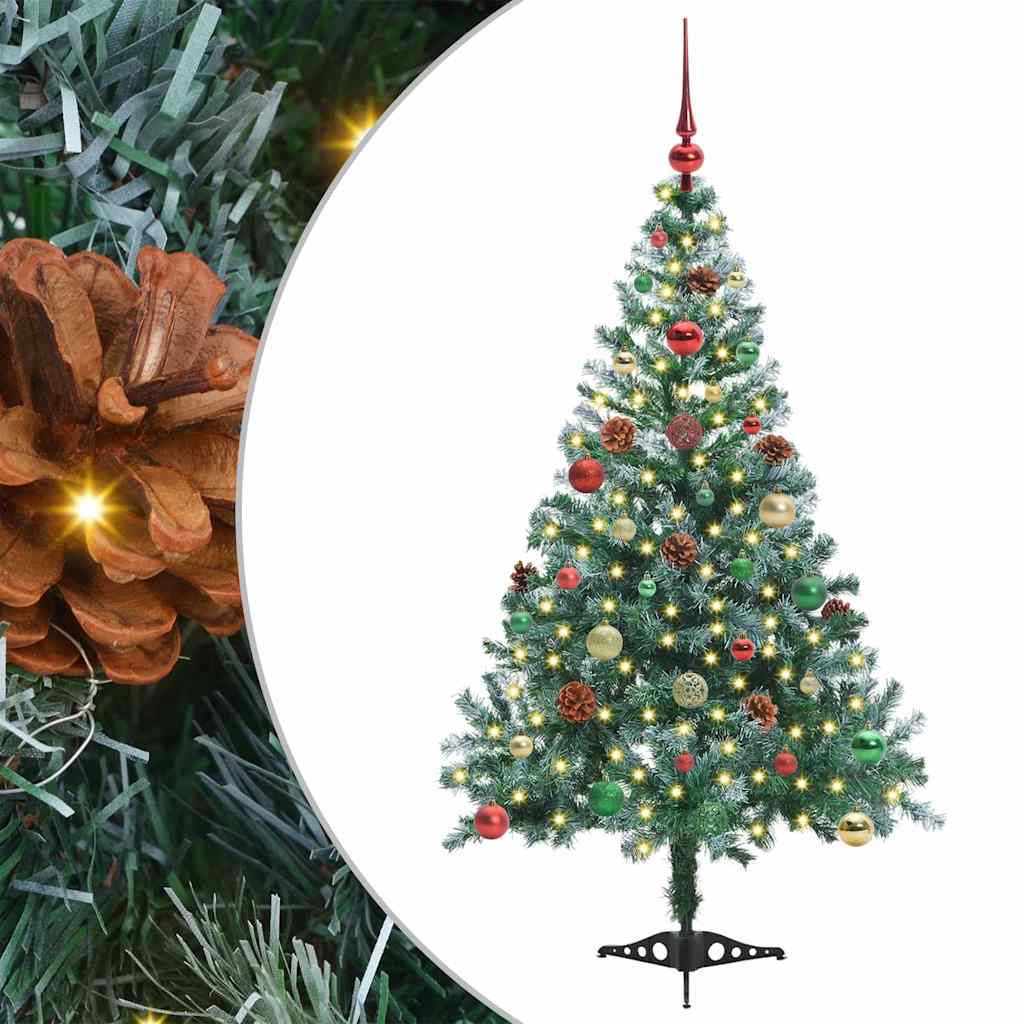 Albero di Natale artificiale Vidaxx con 150 LED verdi, 150 cm in PVC e acciaio