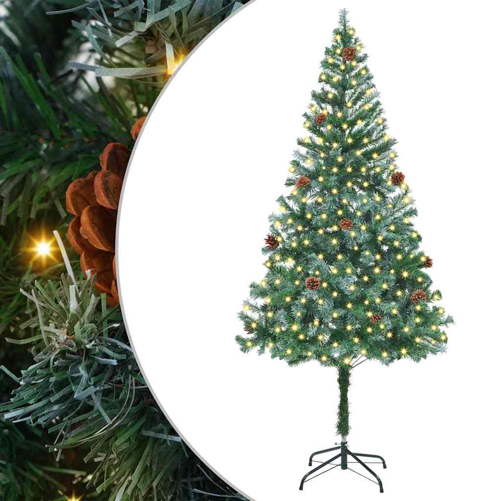 Vidaxl kunstkerstboom met 300 led groen 180 cm pvc en staal