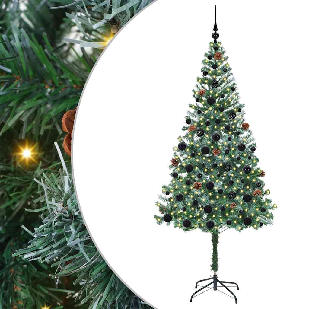Vidaxl kunstkerstboom met 300 led groen 180 cm pvc en staal