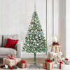 Albero di Natale artificiale Vidaxx con 300 LED verdi 180 cm in PVC e acciaio