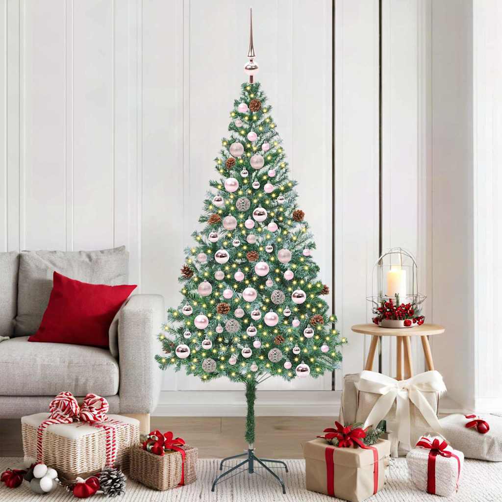 Albero di Natale artificiale Vidaxx con 300 LED verdi 180 cm in PVC e acciaio