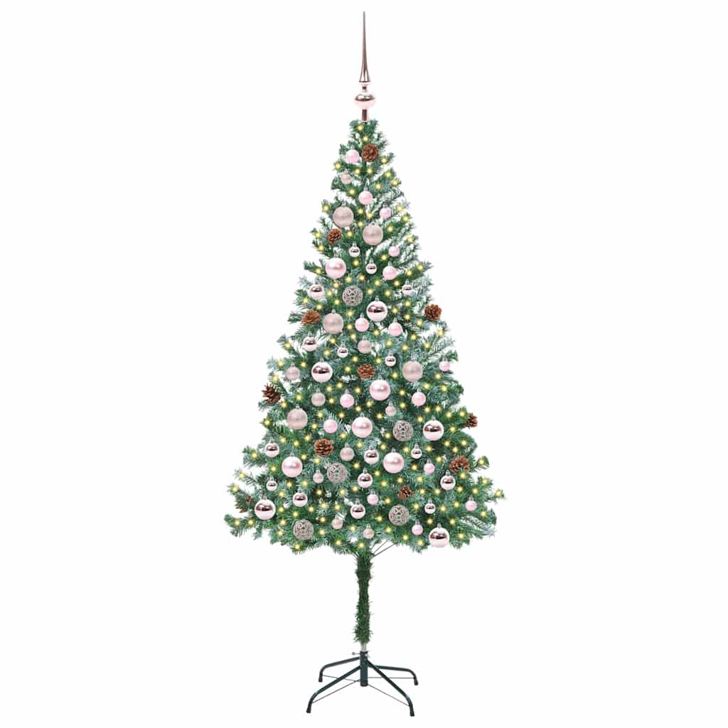 Albero di Natale artificiale Vidaxx con 300 LED verdi 180 cm in PVC e acciaio