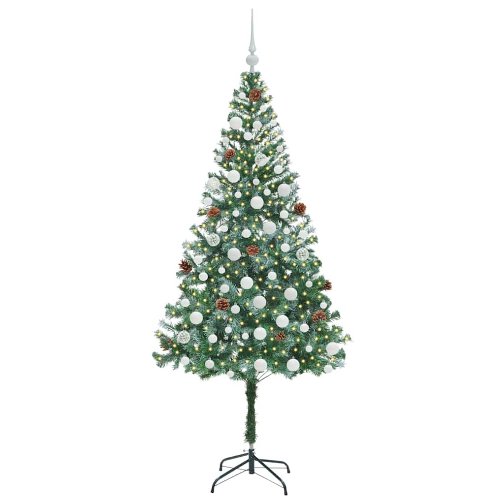 Vidaxl kunstkerstboom met 300 led groen 180 cm pvc en staal