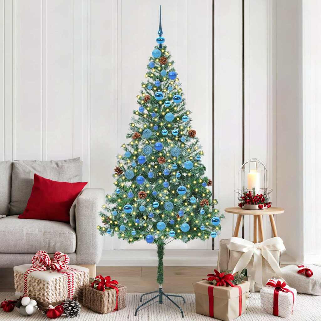 Vidaxl kunstkerstboom met 300 led groen 180 cm pvc en staal