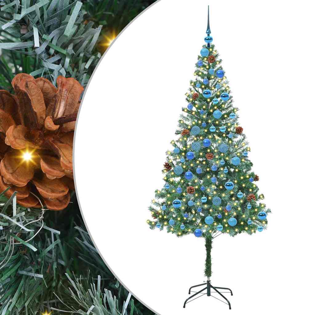Vidaxl kunstkerstboom met 300 led groen 180 cm pvc en staal