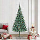 Albero di Natale artificiale Vidaxx con 300 LED verdi, 210 cm in PVC e acciaio
