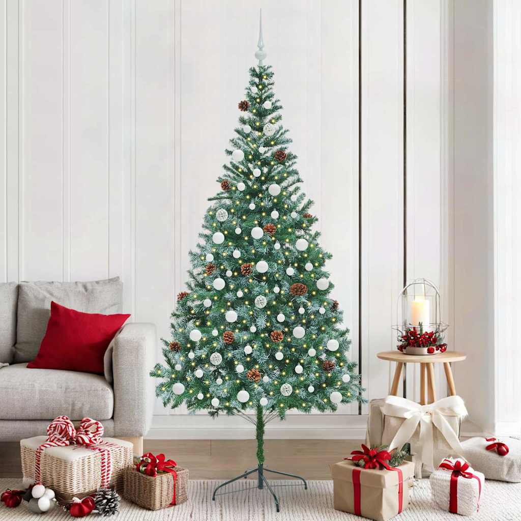 Vidaxl kunstkerstboom met 300 led groen 210 cm pvc en staal