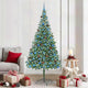 Albero di Natale artificiale Vidaxx con 300 LED verdi, 210 cm in PVC e acciaio