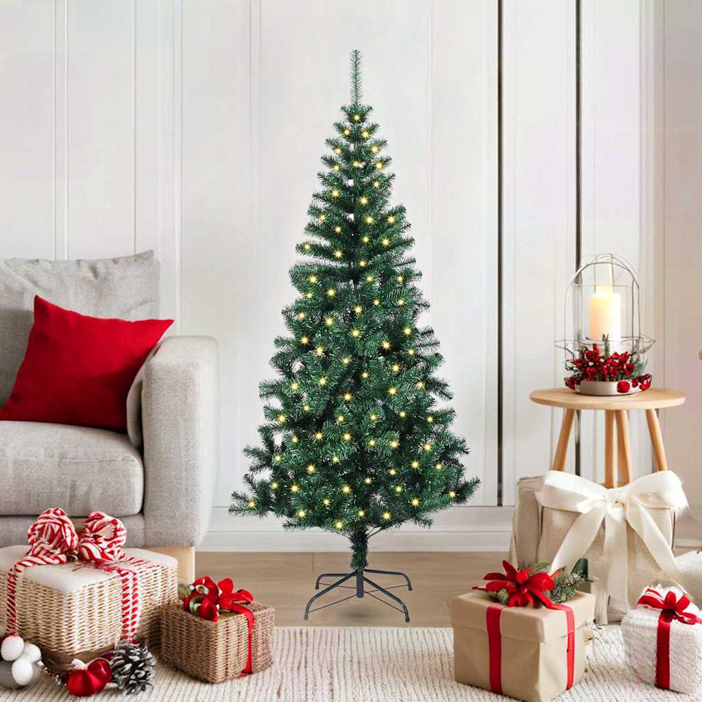 Vidaxx árbol de Navidad artificial preiluminado verde 120 cm PVC y metal
