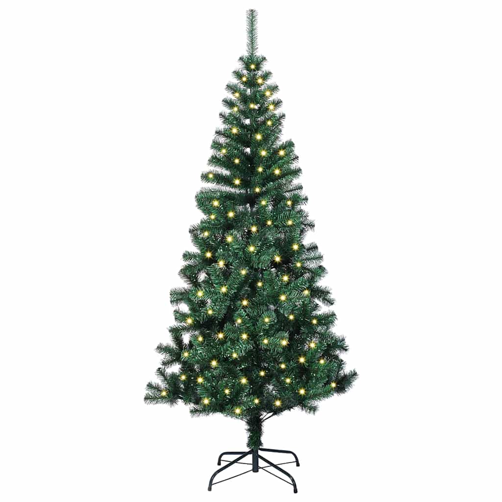 Vidaxx árbol de Navidad artificial preiluminado verde 120 cm PVC y metal