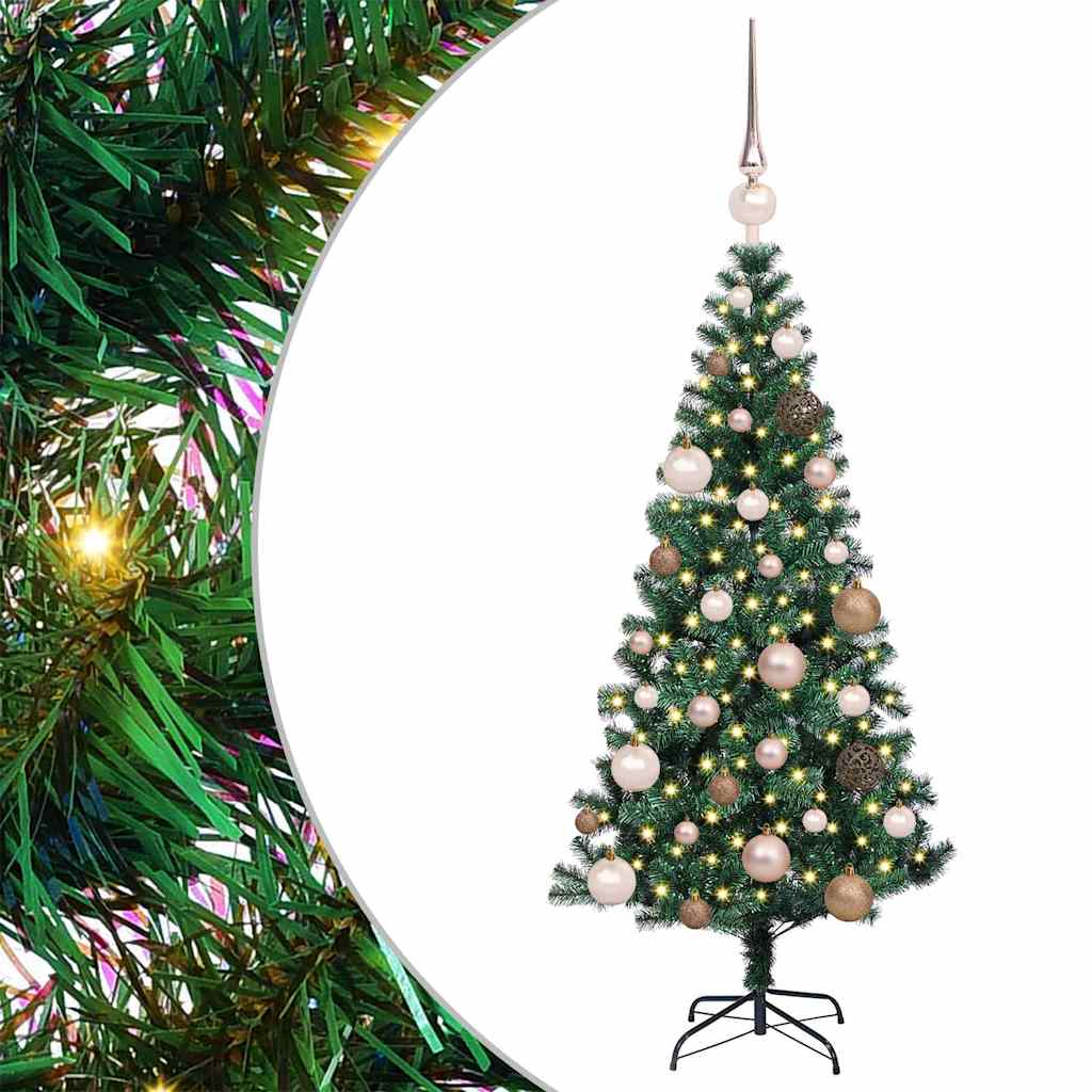 Vidaxx albero di Natale artificiale preilluminato verde 120 cm in PVC e metallo