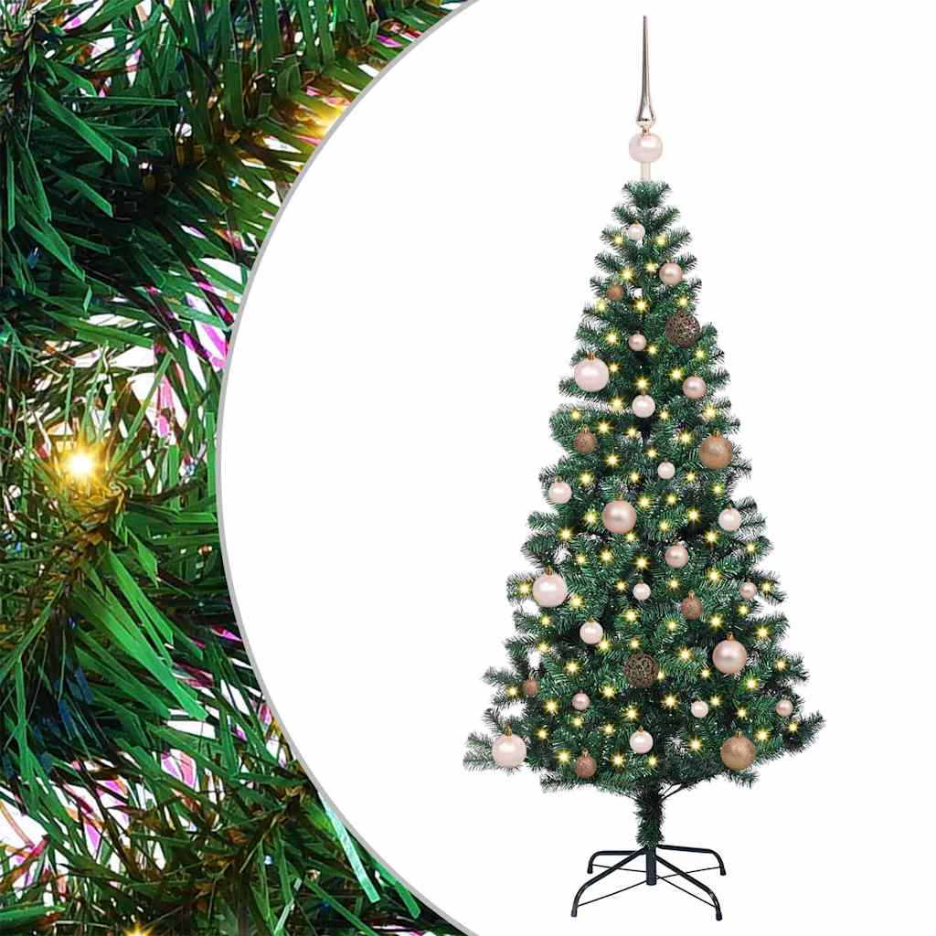 Vidaxx albero di Natale artificiale preilluminato verde 150 cm in PVC e metallo