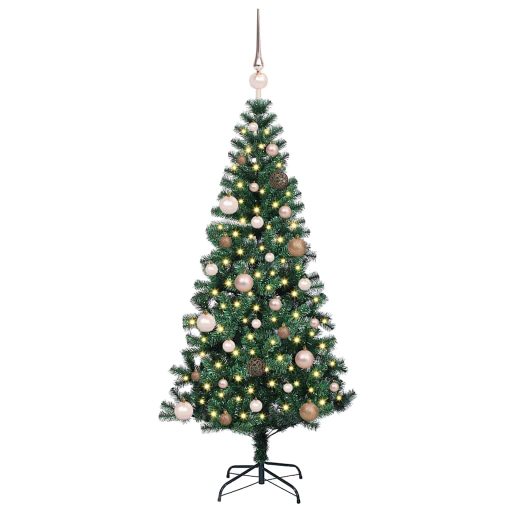 Vidaxx albero di Natale artificiale preilluminato verde 150 cm in PVC e metallo