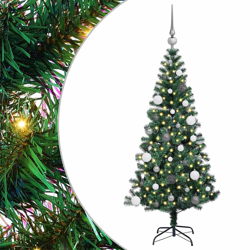 Vidaxx albero di Natale artificiale preilluminato verde 150 cm in PVC e metallo