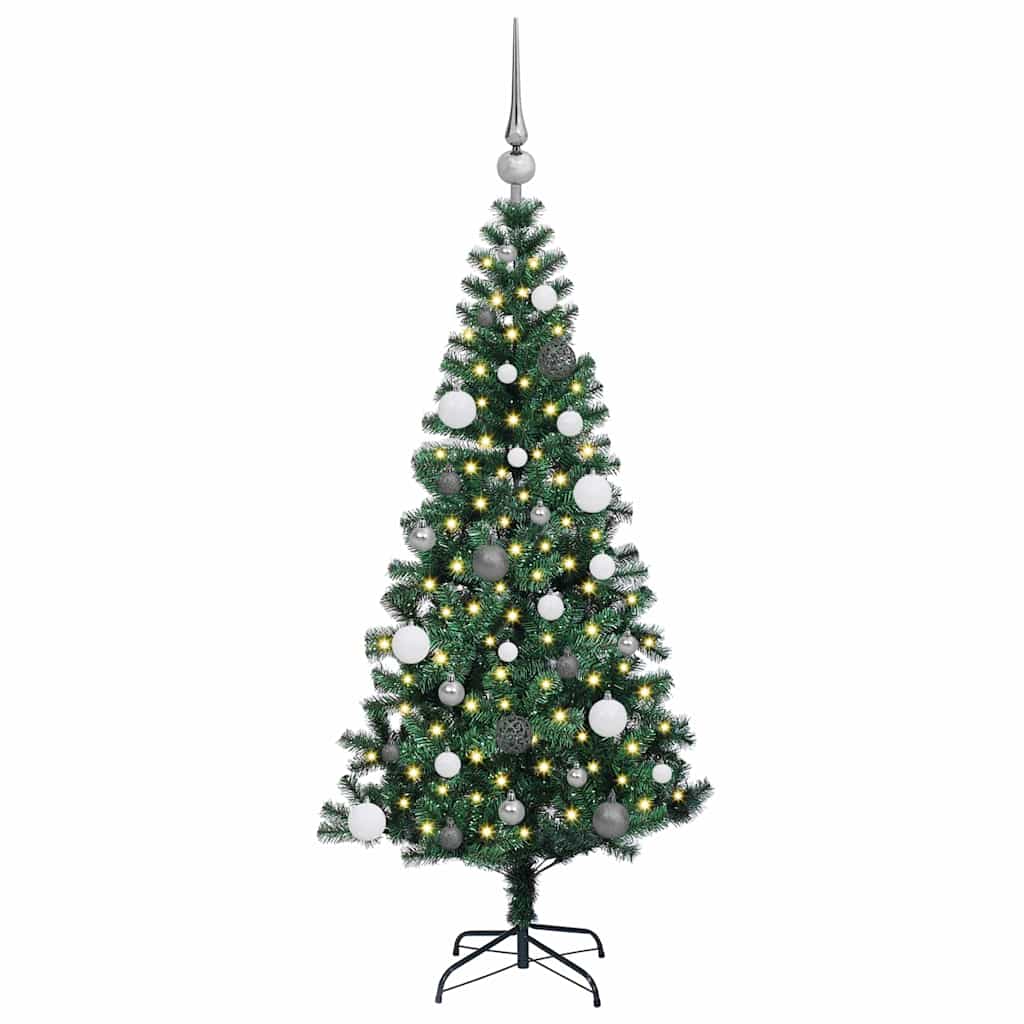 Vidaxx albero di Natale artificiale preilluminato verde 150 cm in PVC e metallo
