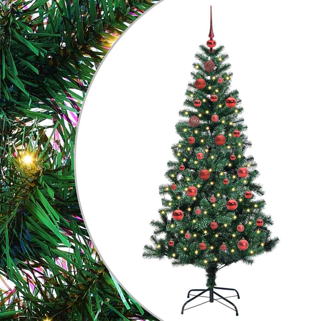 Vidaxx albero di Natale artificiale preilluminato verde 150 cm in PVC e metallo