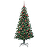 Vidaxl kunstmatig voorverlicht kerstboom groen 150 cm pvc en metaal