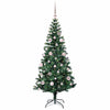 Vidaxl kunstmatig voorverlicht kerstboom groen 150 cm pvc en metaal