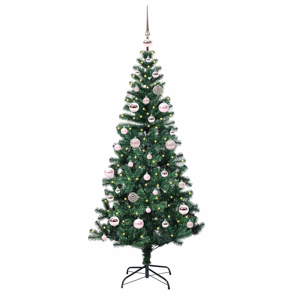 Vidaxx albero di Natale artificiale preilluminato verde 150 cm in PVC e metallo