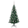Vidaxl kunstmatig voorverlicht kerstboom groen 150 cm pvc en metaal