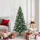 Vidaxl kunstmatig voorverlicht kerstboom groen 150 cm pvc en metaal