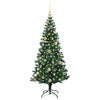 Vidaxl kunstmatig voorverlicht kerstboom groen 150 cm pvc en metaal