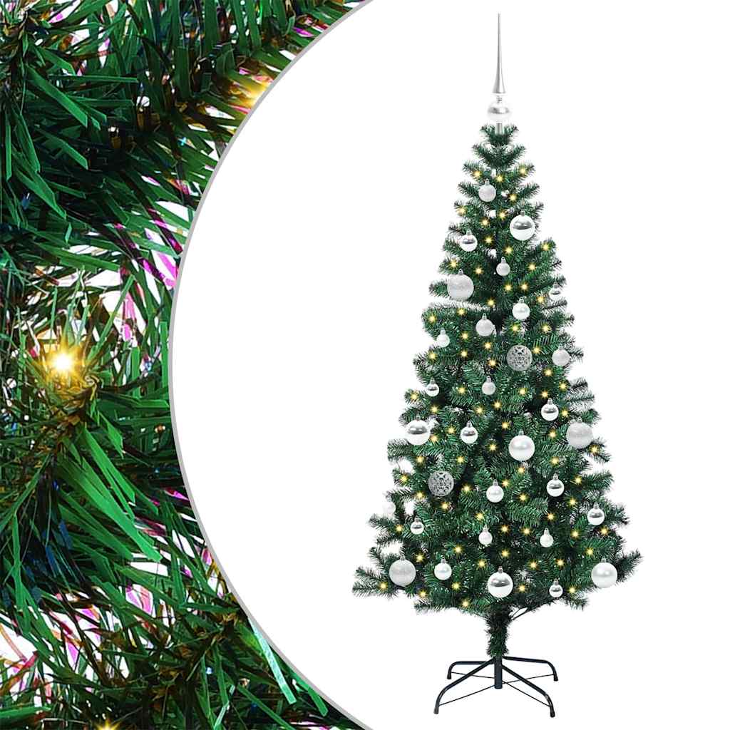 Vidaxx albero di Natale artificiale preilluminato verde 150 cm in PVC e metallo