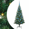 Vidaxl kunstmatig voorverlicht kerstboom groen 150 cm pvc en metaal