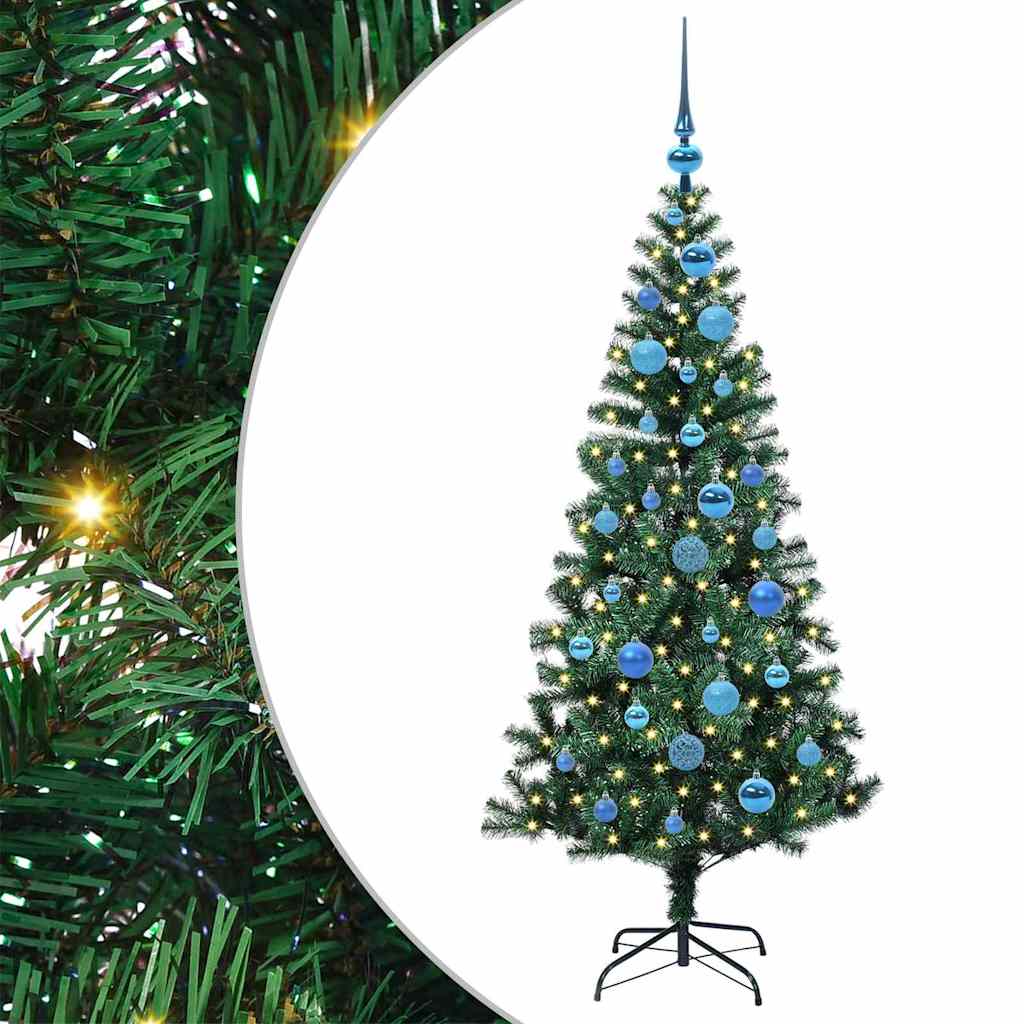 Vidaxx albero di Natale artificiale preilluminato verde 150 cm in PVC e metallo