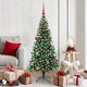 Vidaxl kunstmatig voorverlicht kerstboom groen 150 cm pvc en metaal