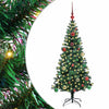 Vidaxl kunstmatig voorverlicht kerstboom groen 150 cm pvc en metaal
