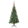 Vidaxl kunstmatig voorverlicht kerstboom groen 150 cm pvc en metaal