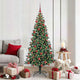 VidaXL albero di Natale artificiale preilluminato verde 180 cm in PVC e metallo