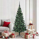 Vidaxl kunstmatig voorverlicht kerstboom groen 180 cm pvc en metaal