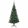 Vidaxl kunstmatig voorverlicht kerstboom groen 180 cm pvc en metaal