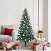 VidaXL albero di Natale artificiale preilluminato verde 180 cm in PVC e metallo