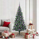 VidaXL albero di Natale artificiale preilluminato verde 180 cm in PVC e metallo