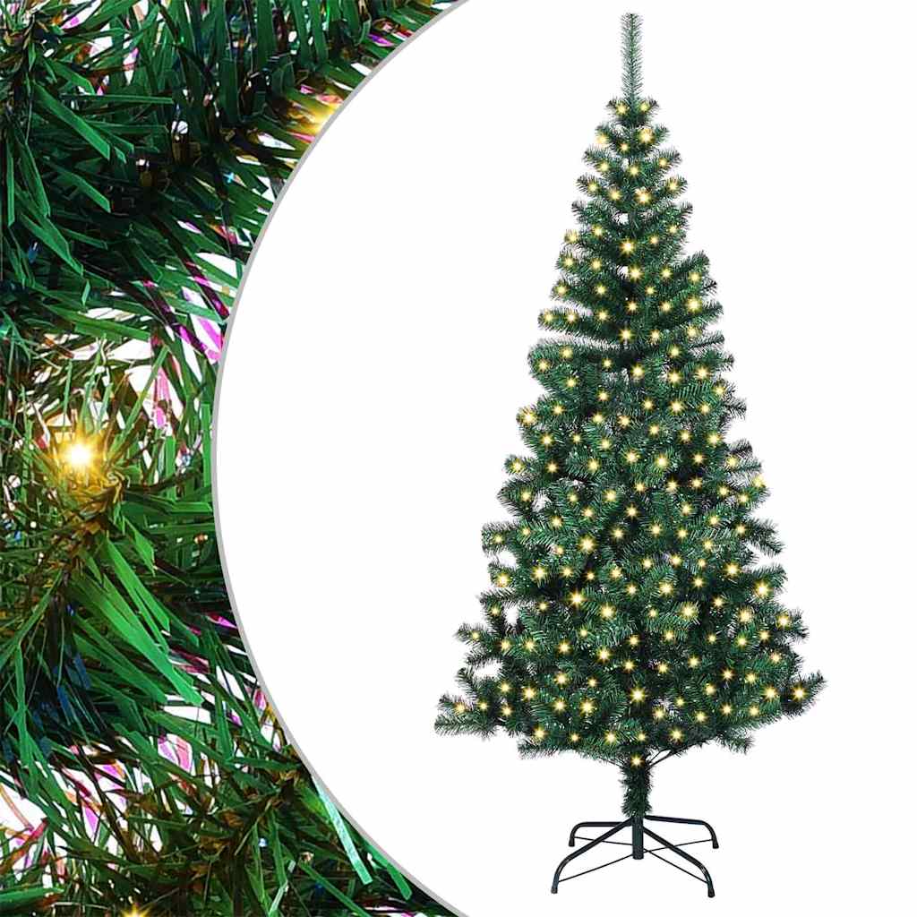 Vidaxx albero di Natale artificiale preilluminato verde 210 cm in PVC e metallo