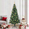 Vidaxx árbol de Navidad artificial preiluminado verde 210 cm PVC y metal