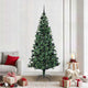Vidaxl kunstmatig voorverlicht kerstboom groen 210 cm pvc en metaal