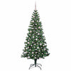 Vidaxl kunstmatig voorverlicht kerstboom groen 210 cm pvc en metaal