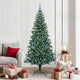Vidaxx albero di Natale artificiale preilluminato verde 210 cm in PVC e metallo