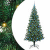 Vidaxl kunstmatig voorverlicht kerstboom groen 210 cm pvc en metaal