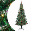 Vidaxl kunstmatig voorverlicht kerstboom groen 240 cm pvc en metaal