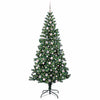 Vidaxl kunstmatig voorverlicht kerstboom groen 240 cm pvc en metaal